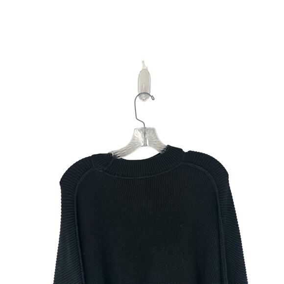 Free People Easy Street Tunic Black Mock Neck Stretch Ribbed Sweater Size XS - Picture 8 of 12